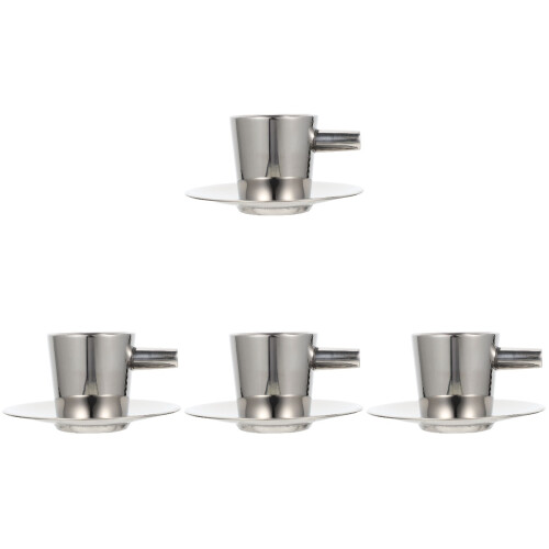 4Sets Hochwertiges - Und Teegeschirr Set in Silber 1