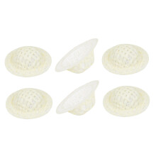 50Pièces Mini Chapeaux En Tissu Papier Beige Accessoire DIY