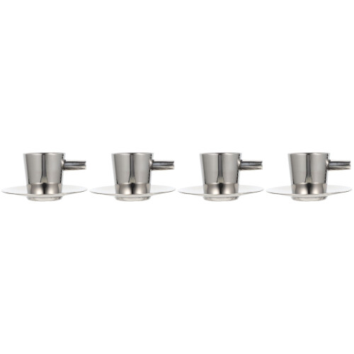 4Sets Hochwertiges - Und Teegeschirr Set in Silber 2