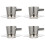 4Sets Hochwertiges - Und Teegeschirr Set in Silber 4