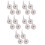 20Pcs Universal Silent Swivel Wheels for White PP 5