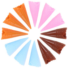 36Pièces Cônes Glace Factices Colorés Déco Réaliste Pour Jeu D'enfant