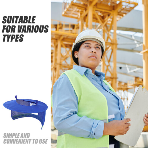 Protection Soleil Casquette Bleu Ajustable Avec Filet 2