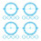 20Pcs 360 Degree Swing Arm Protractor Blue Plastic Math Teaching Tools 6