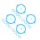 20Pcs 360 Degree Swing Arm Protractor Blue Plastic Math Teaching Tools 5