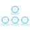 20Pcs 360 Degree Swing Arm Protractor Blue Plastic Math Teaching Tools 8