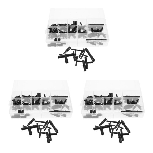 339Pièces Assortiment Connecteurs Vacuum Auto Noir En Nylon Durable 2