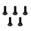5Pièces Support Mural Compact ABS Pour Enceintes Maison Noir 9