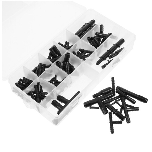 339Pièces Assortiment Connecteurs Vacuum Auto Noir En Nylon Durable 1