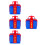 4Sets Plastic Fun Gift Box Model Decor for Office and Home 9