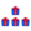 4Sets Plastic Fun Gift Box Model Decor for Office and Home 8