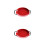2Pcs Red Ceramic Pie and Baking Dishes with Side Handles for Oven Use 10