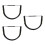 3Pièces Fixation Casque Soudure Aluminium Noire 7