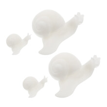 20Pièces Figurines Résine Mini Escargot Accessoires Créatifs Blancs