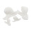 20Pièces Figurines Résine Mini Escargot Accessoires Créatifs Blancs 2