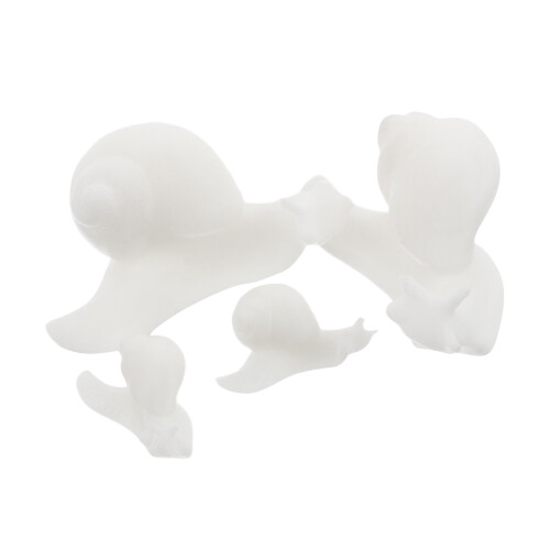 20Pièces Figurines Résine Mini Escargot Accessoires Créatifs Blancs 1