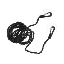 2Pcs Non-Slip Black Elastic Clothesline for Outdoor and Indoor Drying