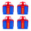 4Sets Plastic Fun Gift Box Model Decor for Office and Home 5