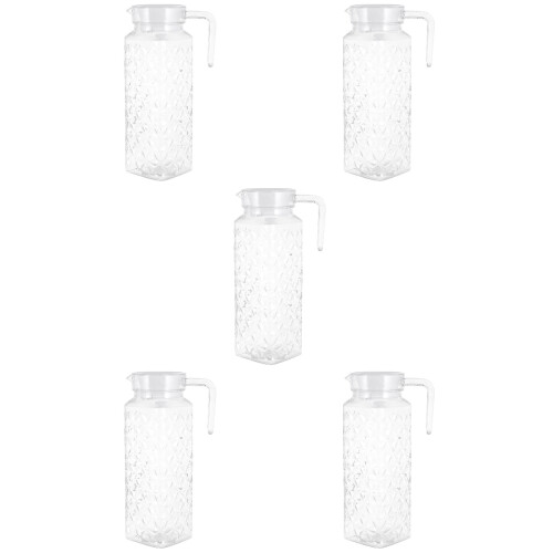 5Pcs Large Transparent Water Kettle Portable Reusable Leak-Proof Mug 2