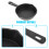 Black Nonstick Cast Iron Pancake Pan Square Omelette Pan for Home 6