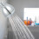 2Pcs High Pressure Silver Shower Head Plastic Fixed for Home Bathroom 10