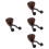 4Pcs Coffee Wooden Guitar Wall Mount Rack for Space-Saving Display 8