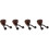 4Pcs Coffee Wooden Guitar Wall Mount Rack for Space-Saving Display 6