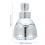 2Pcs High Pressure Silver Shower Head Plastic Fixed for Home Bathroom 9