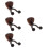 4Pcs Coffee Wooden Guitar Wall Mount Rack for Space-Saving Display 9