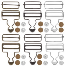 30Sets Durable Metal Overall Buckles Fastener Clips for Sewing Crafts