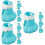 12Pcs Silicone Cat Claw Covers Anti-Scratch Adjustable Boots 9