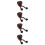 4Pcs Coffee Wooden Guitar Wall Mount Rack for Space-Saving Display 10