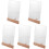 5Pcs Acrylic Sign Holders with Stable Wooden Base for Table Display 4
