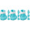 12Pcs Silicone Cat Claw Covers Anti-Scratch Adjustable Boots 6