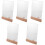 5Pcs Acrylic Sign Holders with Stable Wooden Base for Table Display 5
