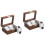 2Pcs Watch Box Coffee Wood with Velvet Lining Display Case Organizer 4