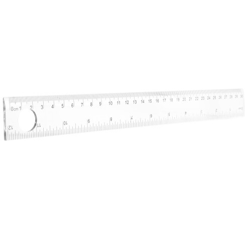 30Pcs Portable Transparent Ruler with Magnifier for Accurate Measuring 2