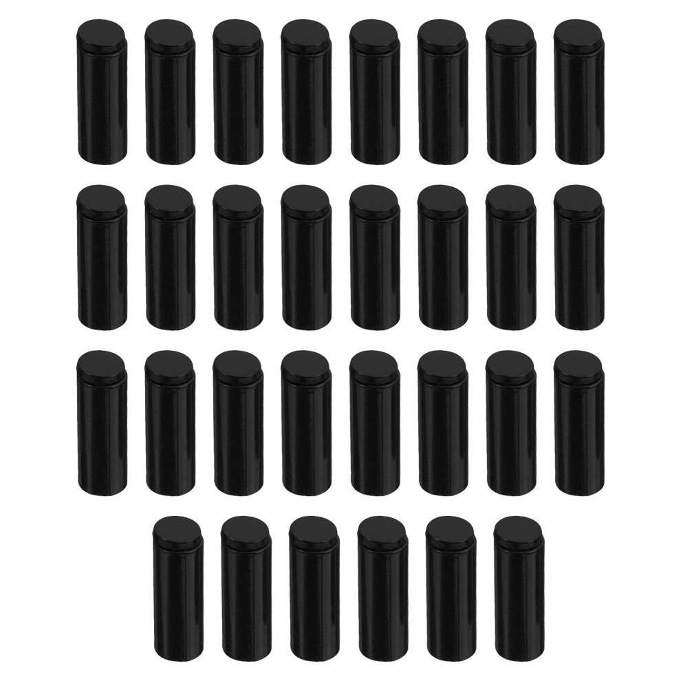 30Pcs Black Zinc Alloy Cord Ends For Hoodie Strings And Shoe Laces 3301707846890
