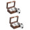 2Pcs Watch Box Coffee Wood with Velvet Lining Display Case Organizer 7