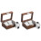 2Pcs Watch Box Coffee Wood with Velvet Lining Display Case Organizer 2