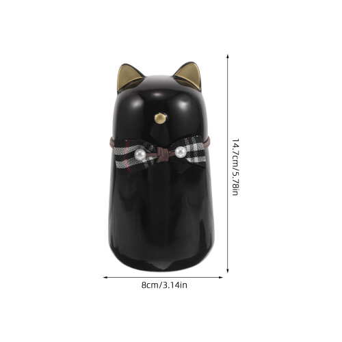 Black Ceramic Dog Memorial Urn Portable Keepsake Ashes Holder 1