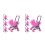 8Pcs Pink Plastic Toy Stroller for Dolls Realistic Playroom Accessory 7