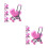 8Pcs Pink Plastic Toy Stroller for Dolls Realistic Playroom Accessory 8
