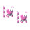 8Pcs Pink Plastic Toy Stroller for Dolls Realistic Playroom Accessory 9