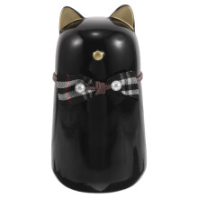 Black Ceramic Dog Memorial Urn Portable Keepsake Ashes Holder
