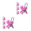 8Pcs Pink Plastic Toy Stroller for Dolls Realistic Playroom Accessory 5