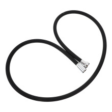 5Pcs No Bursting Shower Hoses Black Silicone with Brass Connectors