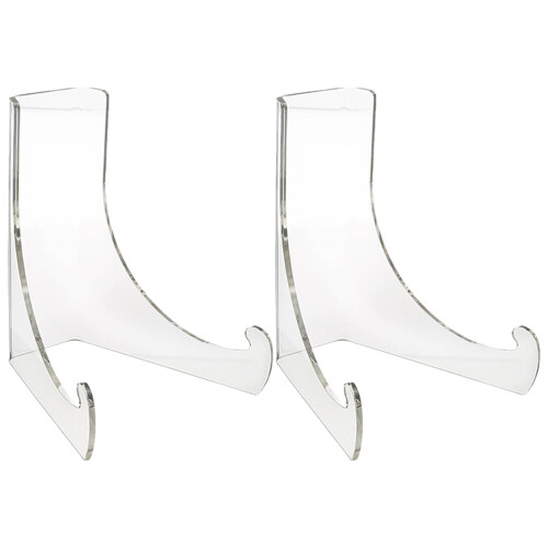 8Pcs Transparent Acrylic Plate Stands Display Holders for Home