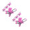 8Pcs Pink Plastic Toy Stroller for Dolls Realistic Playroom Accessory 4
