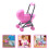 8Pcs Pink Plastic Toy Stroller for Dolls Realistic Playroom Accessory 11